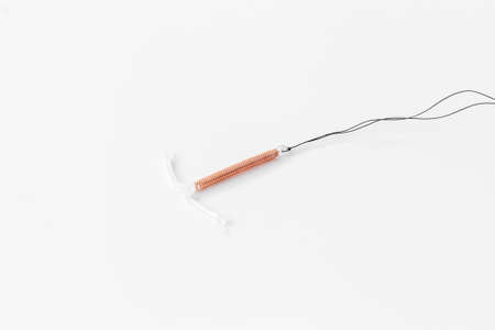 Intrauterine contraceptive device closeup. Birth control contraception conceptの写真素材