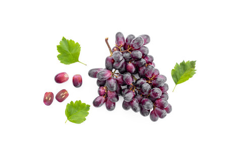 Big bunch of red grapes. Organic fruits background