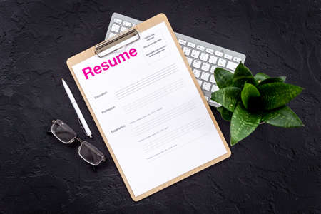 We are hiring. Resume application form ready to be reviewedの写真素材