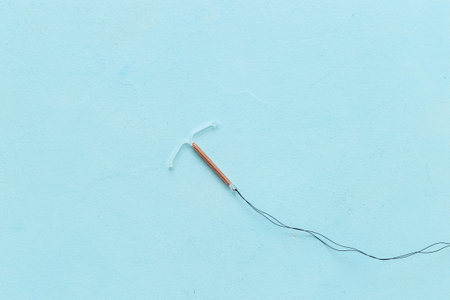 T-shaped intrauterine contraceptive device. Hormone free contraception concept