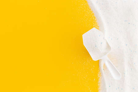 White washing powder background. Laundry day mockupの写真素材