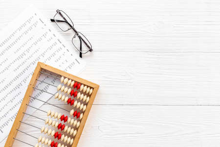 accounting abacus, Saving money conceptの写真素材