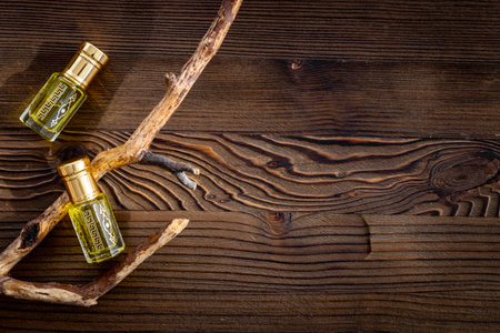 Agarwood tree oil perfume - traditional Arabian incenseの写真素材