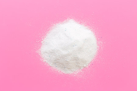 Laundry detergents powder for washing machine. Laundry day conceptの写真素材