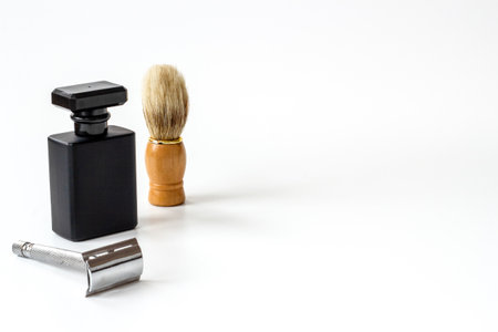 Shaving tools. Male accessories close upの写真素材