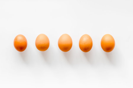 Chicken eggs pattern. Food or Easter background.