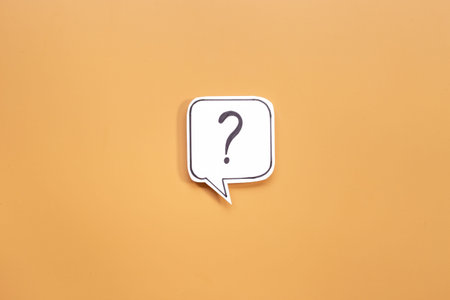 Question mark speech bubbles top view. FAQ concept.