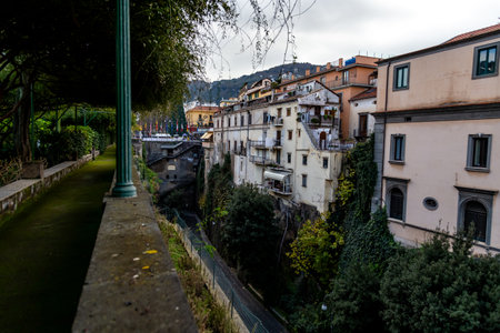 Panoramic view realistic of Sorrento city, Italyの写真素材