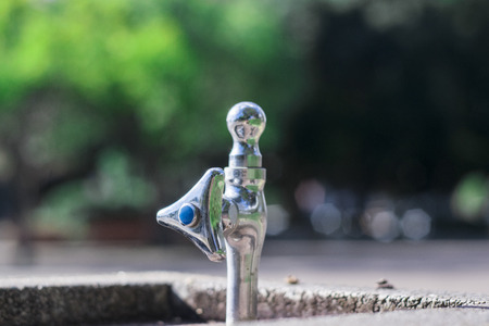 Drinking fountains in the Parkの写真素材