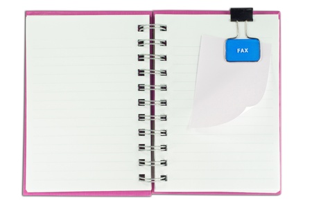 blank page of note book and note pad on white isolate, whith cliping pathの写真素材
