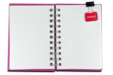 blank page of note book on white isolate,good used for web or background whith cliping pathの写真素材