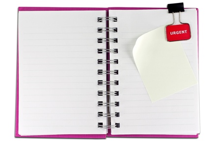 blank page of note book and note pad on white isolate, whith cliping pathの写真素材