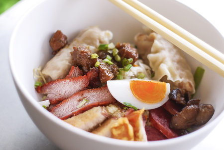 Chinese gourmet egg noodle special, $5.95 a bowl in China Town. More Asian Food images