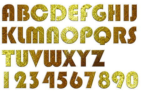 High quality scan of letterpress uppercase alphabets - A to Z. Nice retro glass style.の写真素材