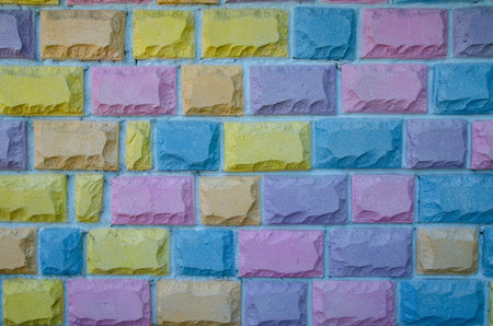 background   bricks in many different colours