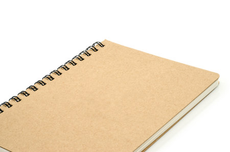 recycled paper note pad over a white with clipping path
