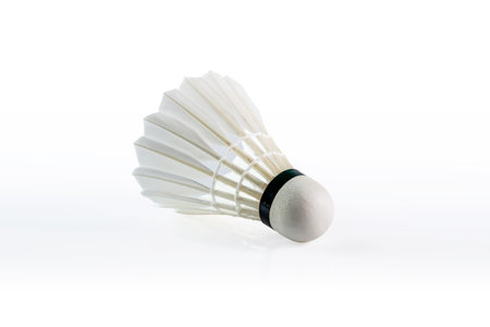 Shuttlecock isolated on the white backgroundの写真素材
