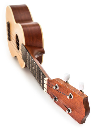 Ukulele guitar isolated on white Clipping path included : does not include shadowの写真素材