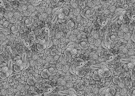 Abstract hand drawn black and white circles  background pattern ,Vector illustration.のイラスト素材