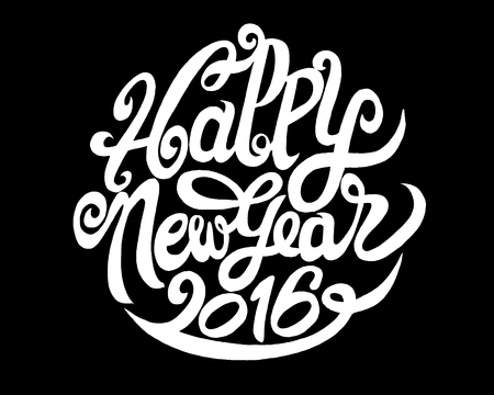 Hand drawing Doodle of happy new year. Vector illustration.のイラスト素材
