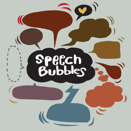 Vector Collection of Hand Drawn Doodle Style Speech Bubbles