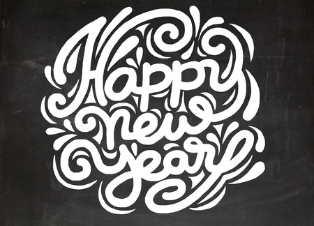 Christmas and New Year greeting card. Vector illustration.のイラスト素材