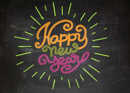 Christmas and New Year greeting card.word with ray, Vector illustration.のイラスト素材