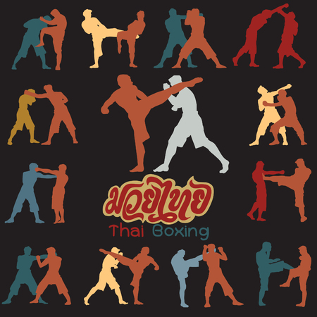 Muay Thai beautiful vector for gym or otherのイラスト素材