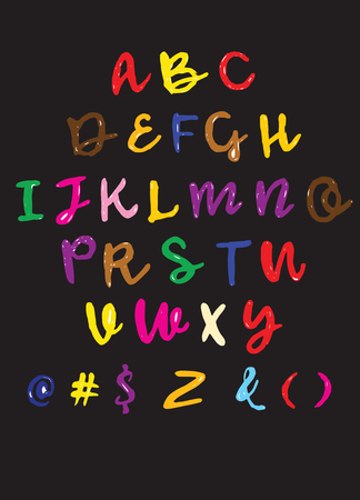 Craft retro vintage typeface design. Youth fashion type.Textured alphabet. Pop modern display vector letters. Drawn in graphic style. Capital Letter setのイラスト素材