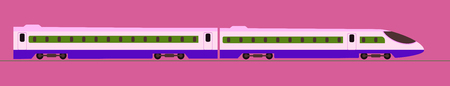Passenger express train. Railway carriage ,Vector Illustrationのイラスト素材
