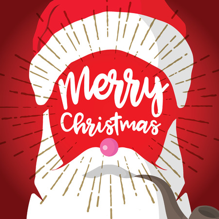Christmas background with Santa Claus. Santa Claus vector icon. Merry Christmas .Vector illustration.のイラスト素材