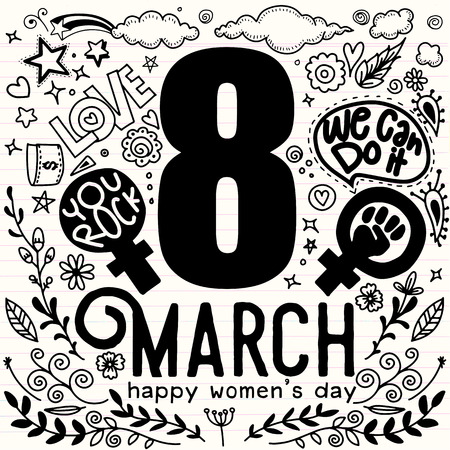 Woman day month illustration designのイラスト素材