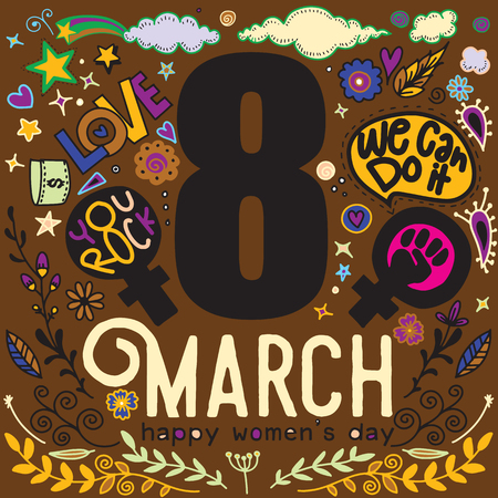 Woman day month illustration designのイラスト素材