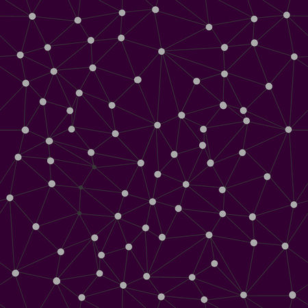Vector seamless pattern. Geometric graphic background molecule and communication. Big data complex with compounds. Lines plexus, minimal array. Digital data visualization. Scientific cybernetic vector illustrationのイラスト素材