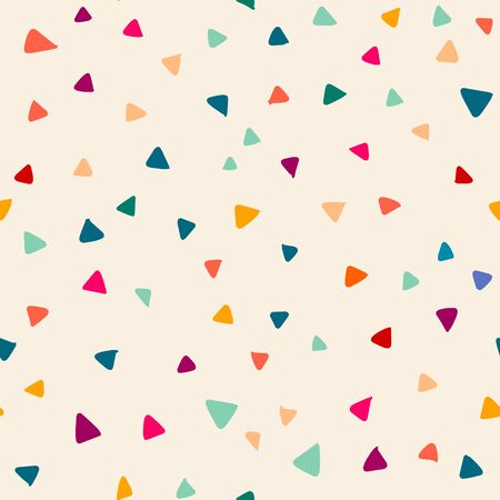 Seamless pattern with  doodle triangles vector background  for printing, website, fabric, poster, cardsのイラスト素材