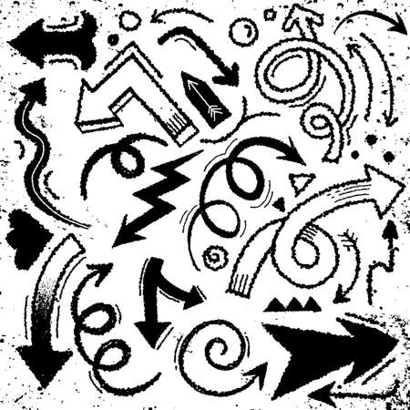 Creativity Activities Funny Doodle Cartoon Set . Vector Hand Drawn Illustration Pattern.のイラスト素材