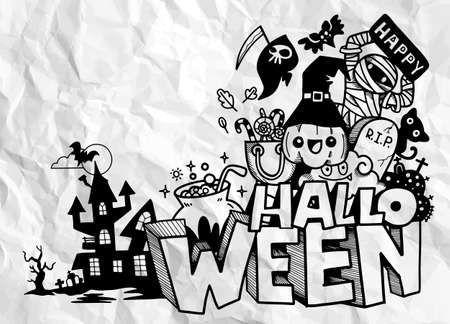 Hand Drawn Vector Illustration of Doodle, illustrator line tools drawing,Flat Designのイラスト素材