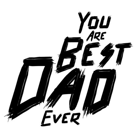 DAD text with mustache  , Father's day line icon with mustacheのイラスト素材