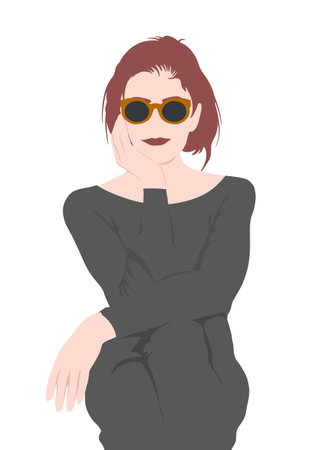 Abstract Woman Portrait Clipartのイラスト素材