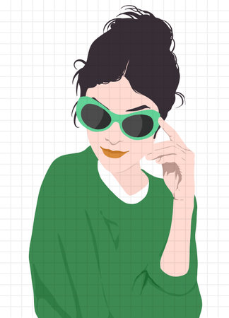 Abstract Woman Portrait Clipartのイラスト素材