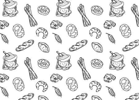 seamless pattern with leaves ,floral patterned backgroundのイラスト素材
