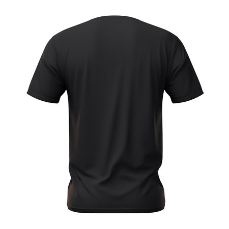 Plain black t shirt front  for PNG mockupの素材