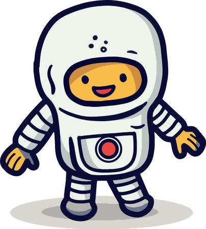 Cute Cartoon space set of astronaut isolated on a  background , Astronaut Character Set. Cartoon spaceman. Cosmonautのイラスト素材