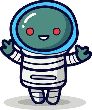 Cute Cartoon space set of astronaut isolated on a  background , Astronaut Character Set. Cartoon spaceman. Cosmonautのイラスト素材