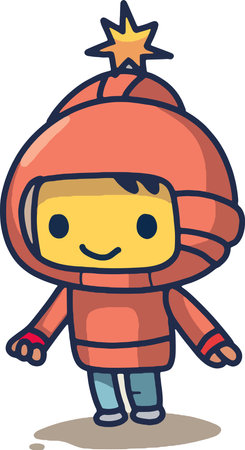 Cute Cartoon space set of astronaut isolated on a  background , Astronaut Character Set. Cartoon spaceman. Cosmonautのイラスト素材