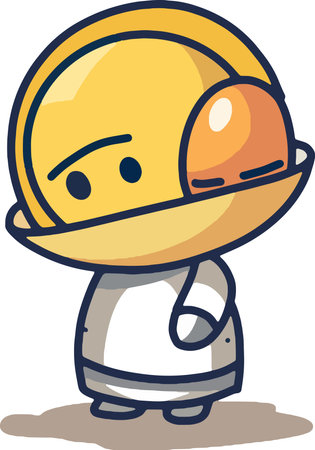 Cute Cartoon space set of astronaut isolated on a  background , Astronaut Character Set. Cartoon spaceman. Cosmonautのイラスト素材