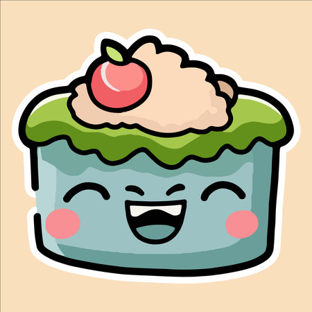 Kawaii kawaii cake, vector illustration, eps10のイラスト素材