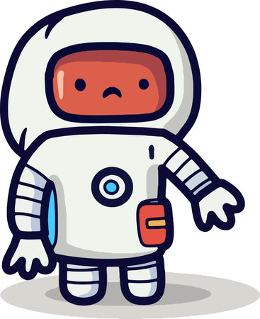 Cute Cartoon space set of astronaut isolated on a  background , Astronaut Character Set. Cartoon spaceman. Cosmonautのイラスト素材