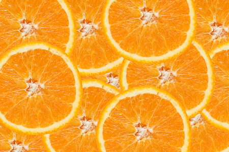 Slice of fresh orange background