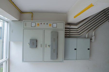Main control panel electrical system in the main building